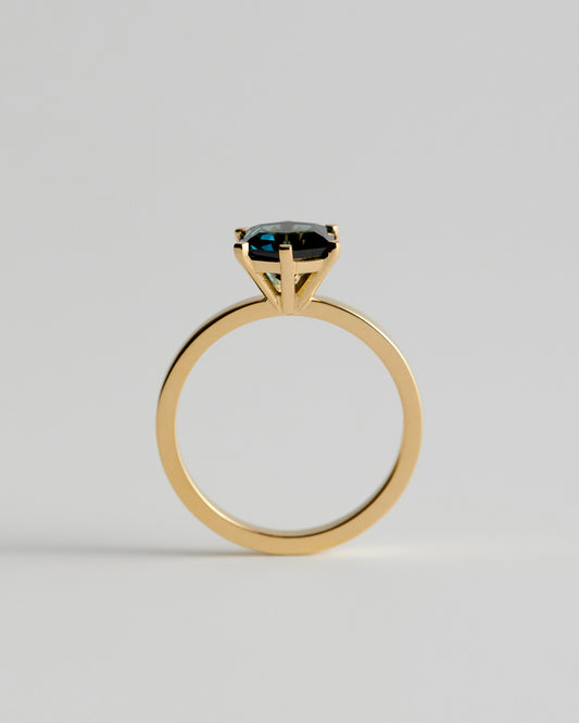 Solitaire - 6 Claw Hexagonal - Australian Sapphire (Sol 11)