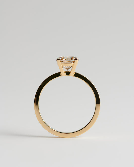 Solitaire - 4 Claw Round - Champagne Diamond