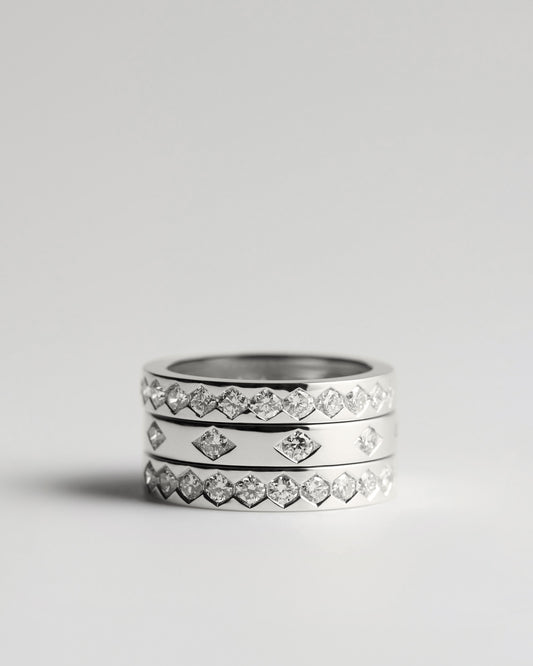 Triple Trap Ring - White Diamonds