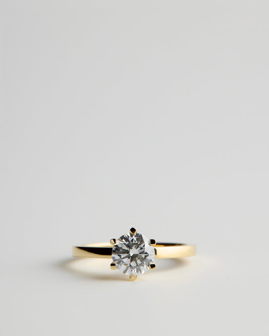 Solitaire - 6 Claw Round - White Diamond