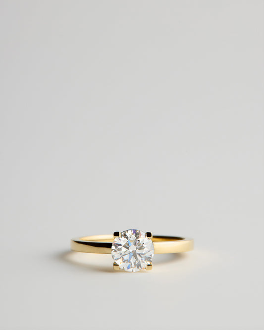 Solitaire - 4 Claw Round - White Diamond