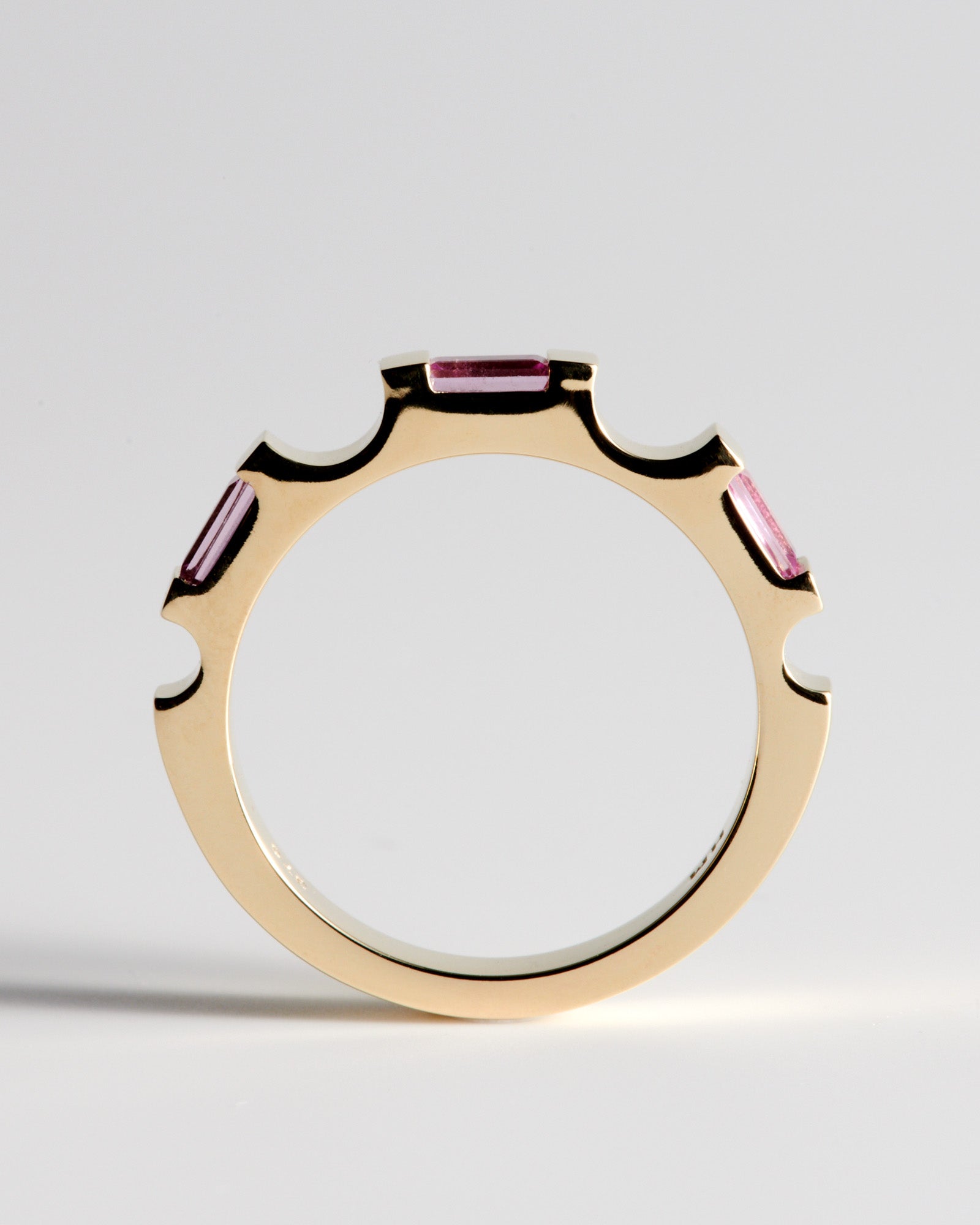Bridge Ring - Pink Sapphires