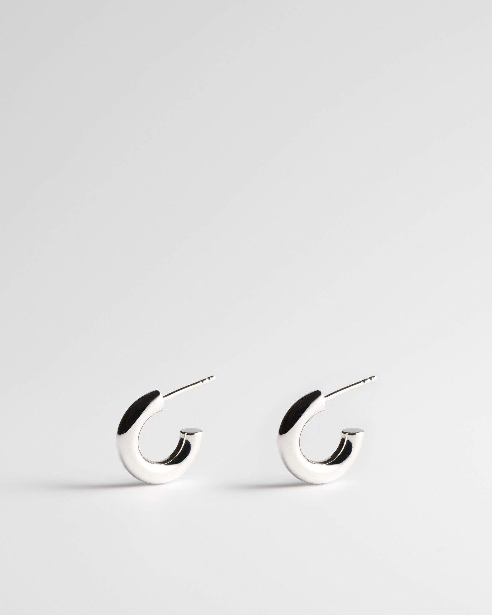 Signal Hoop Earrings - Sterling Silver
