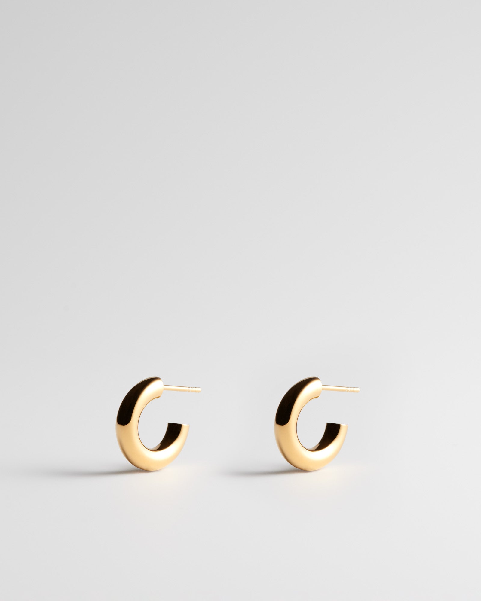 Signal Hoop Earrings - Gold Vermeil