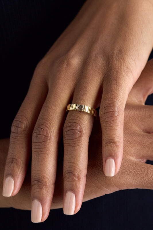 LVM Location Ring - Fine - Champagne Diamond - (LOC09)