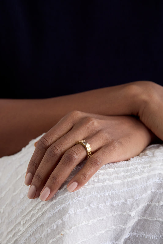 LVM Ring - Classic - Champagne Diamond