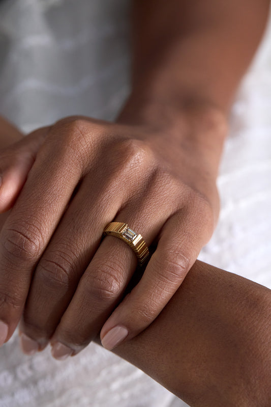 LVM Ring - Classic - Champagne Diamond