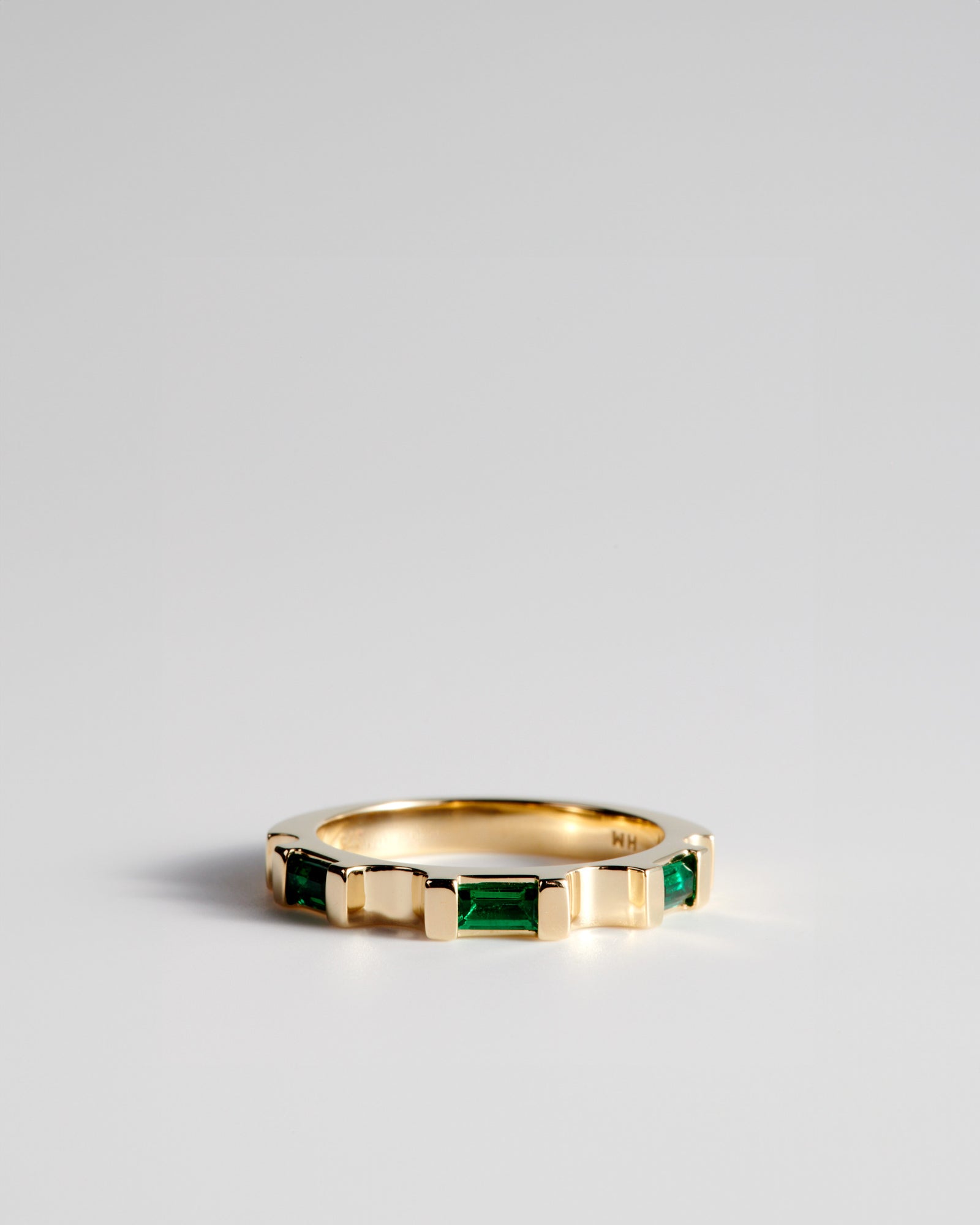 Bridge Ring - Emeralds