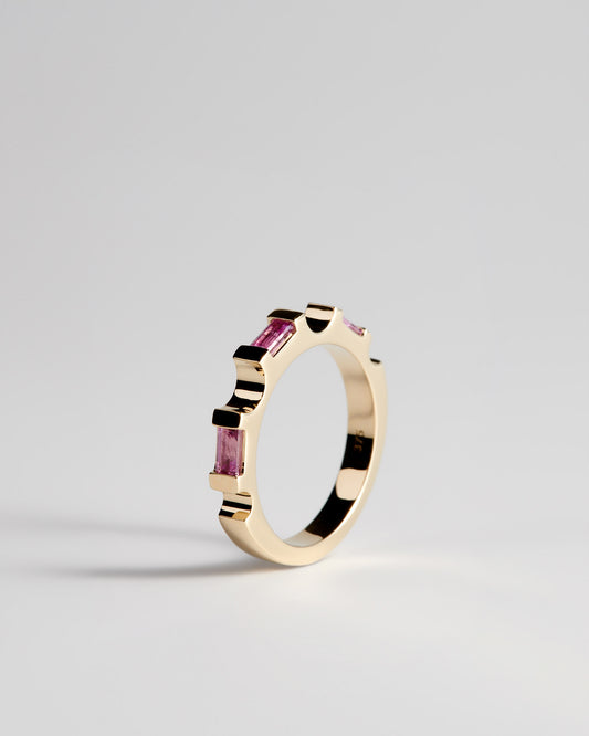 Bridge Ring - Pink Sapphires