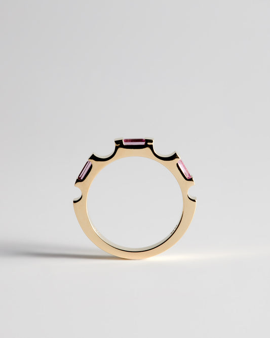 Bridge Ring - Pink Sapphires