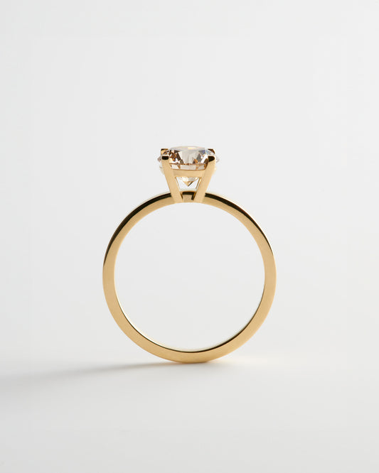 Solitaire - 4 Claw Round - Champagne Diamond (Sol 22)