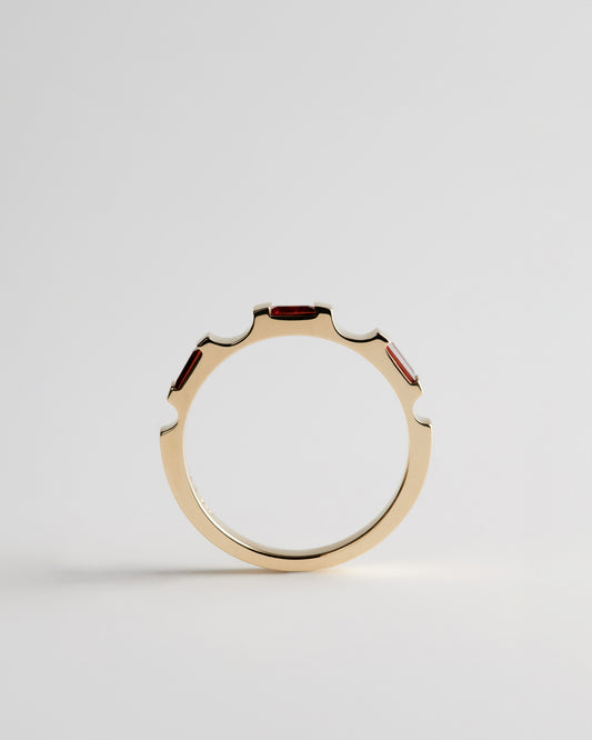 Bridge Ring - Almandine Garnets