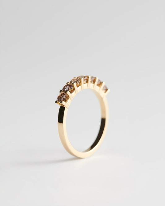 Crest Ring - Champagne Diamonds