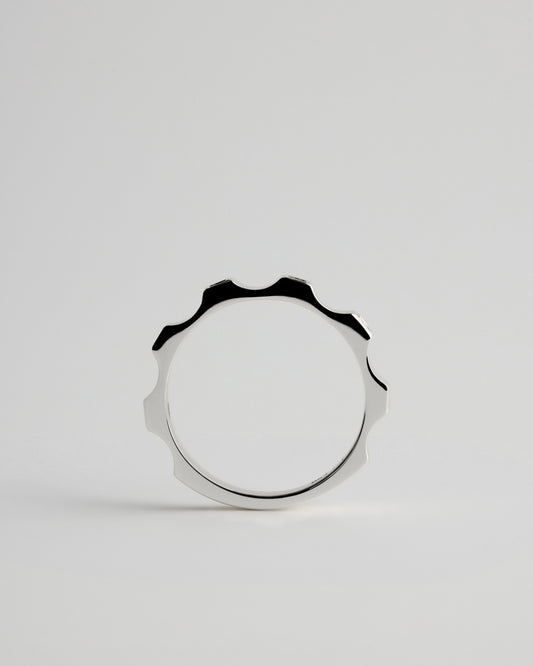 Fine Window Ring - White Diamonds