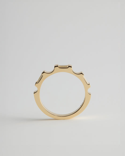 Bridge Ring - White Diamonds