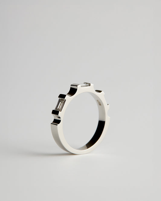 Bridge Ring - White Diamonds