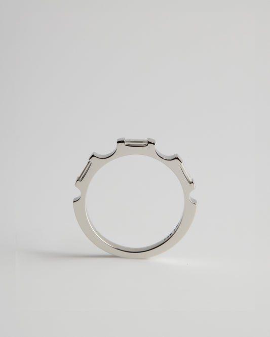 Bridge Ring - White Diamonds