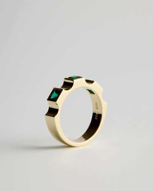 Window Ring - Emeralds