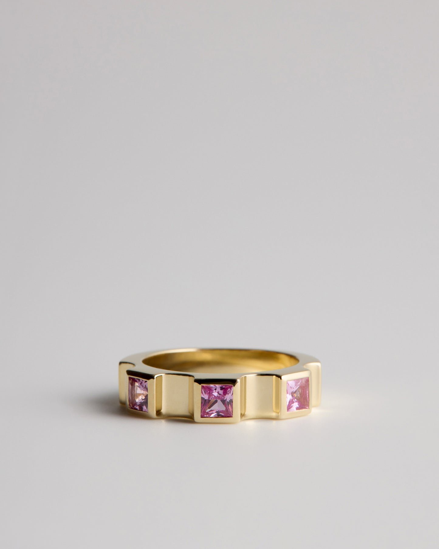 Window Ring - Pink Sapphires