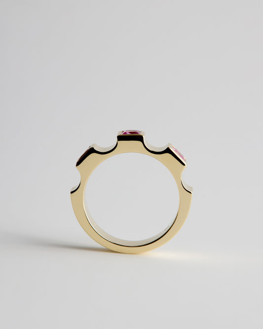 Window Ring - Pink Sapphires