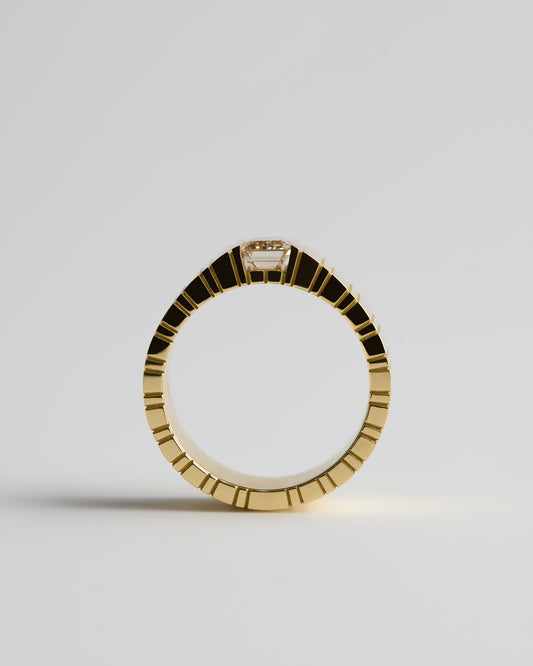 LVM Ring - Wide - Champagne Diamond