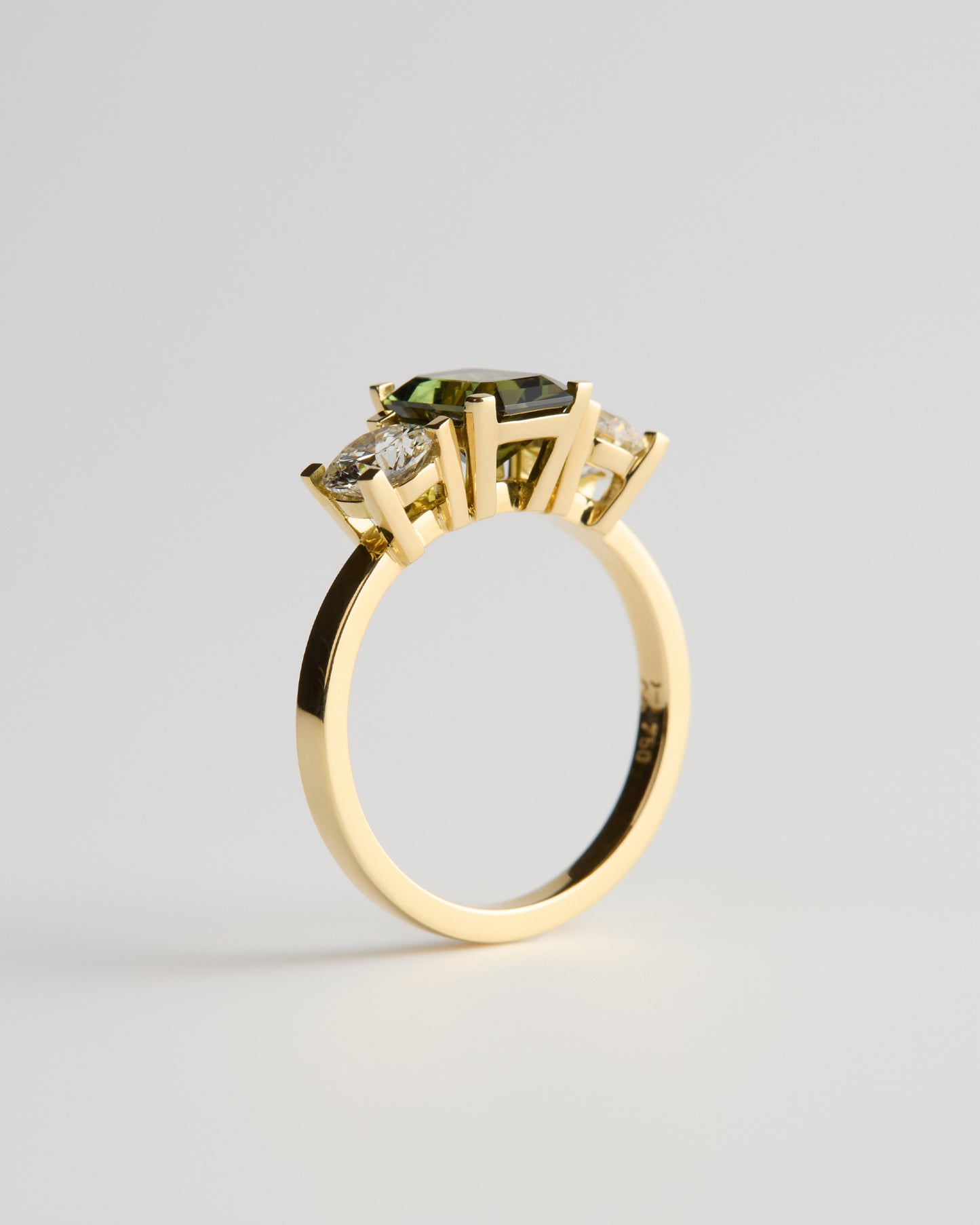 Triple Solitaire - Parti Sapphire N/S & White Diamond