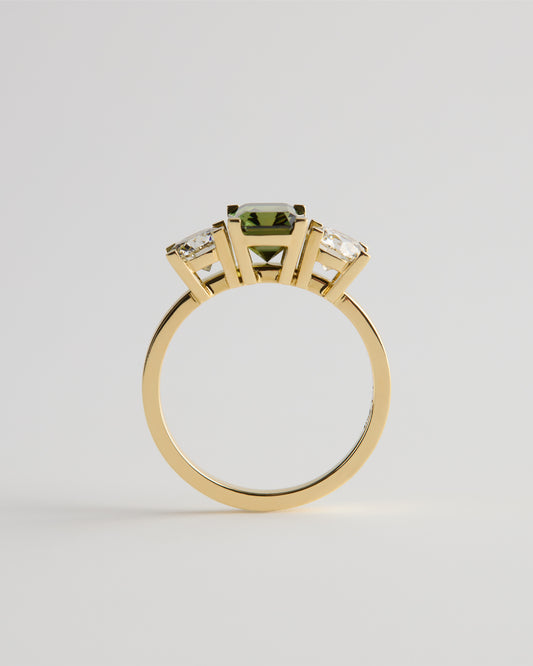 Triple Solitaire - Parti Sapphire N/S & White Diamond