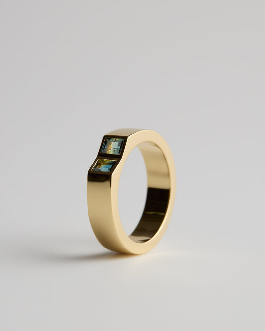 Australian Parti Sapphires - 18ct Yellow Gold