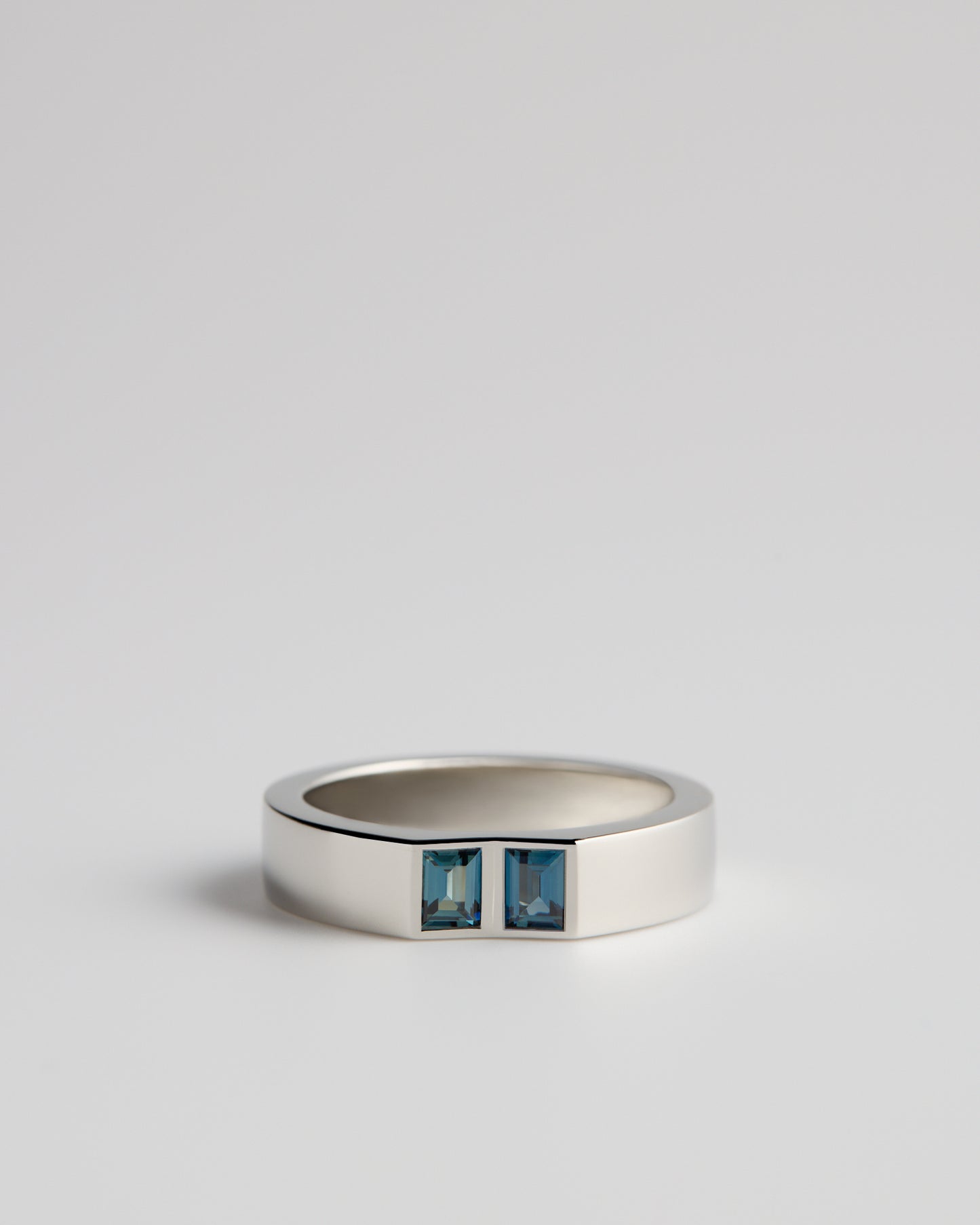 Steel Blue Sapphires - Platinum