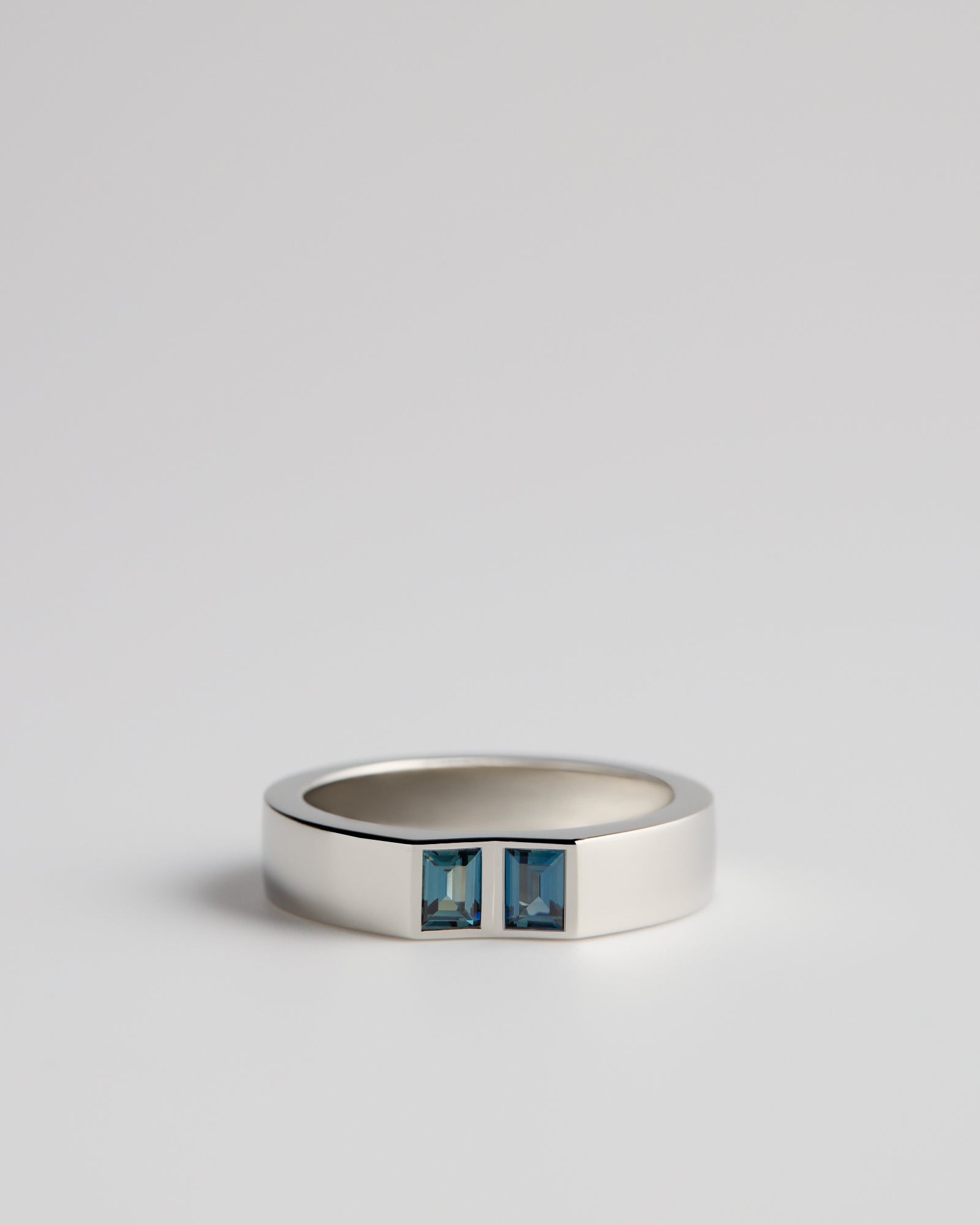 Steel Blue Sapphires - Platinum