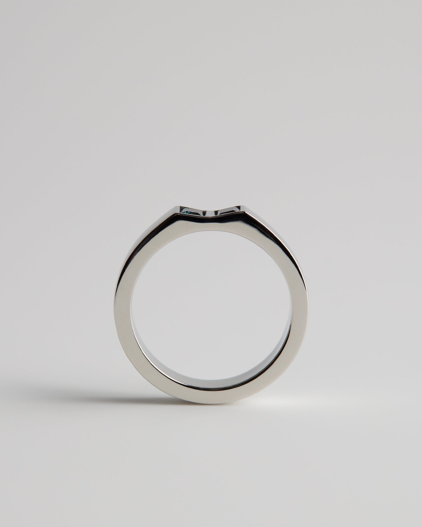 Steel Blue Sapphires - Platinum