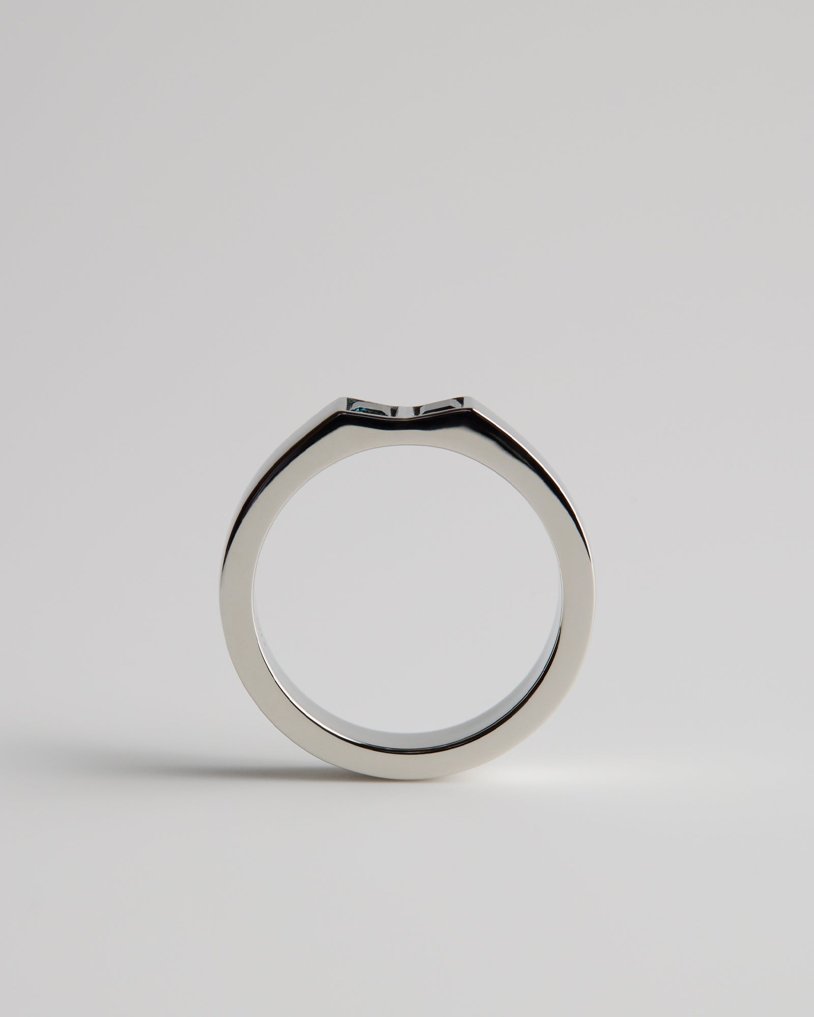 Steel Blue Sapphires - Platinum