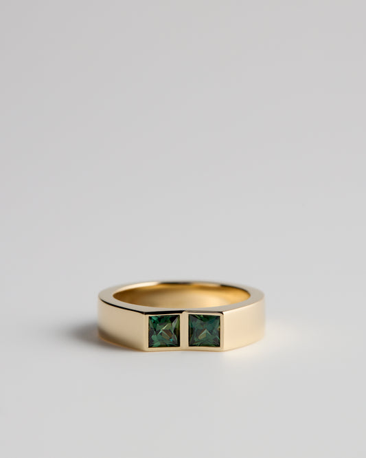 Green Sapphires - 18ct Yellow Gold