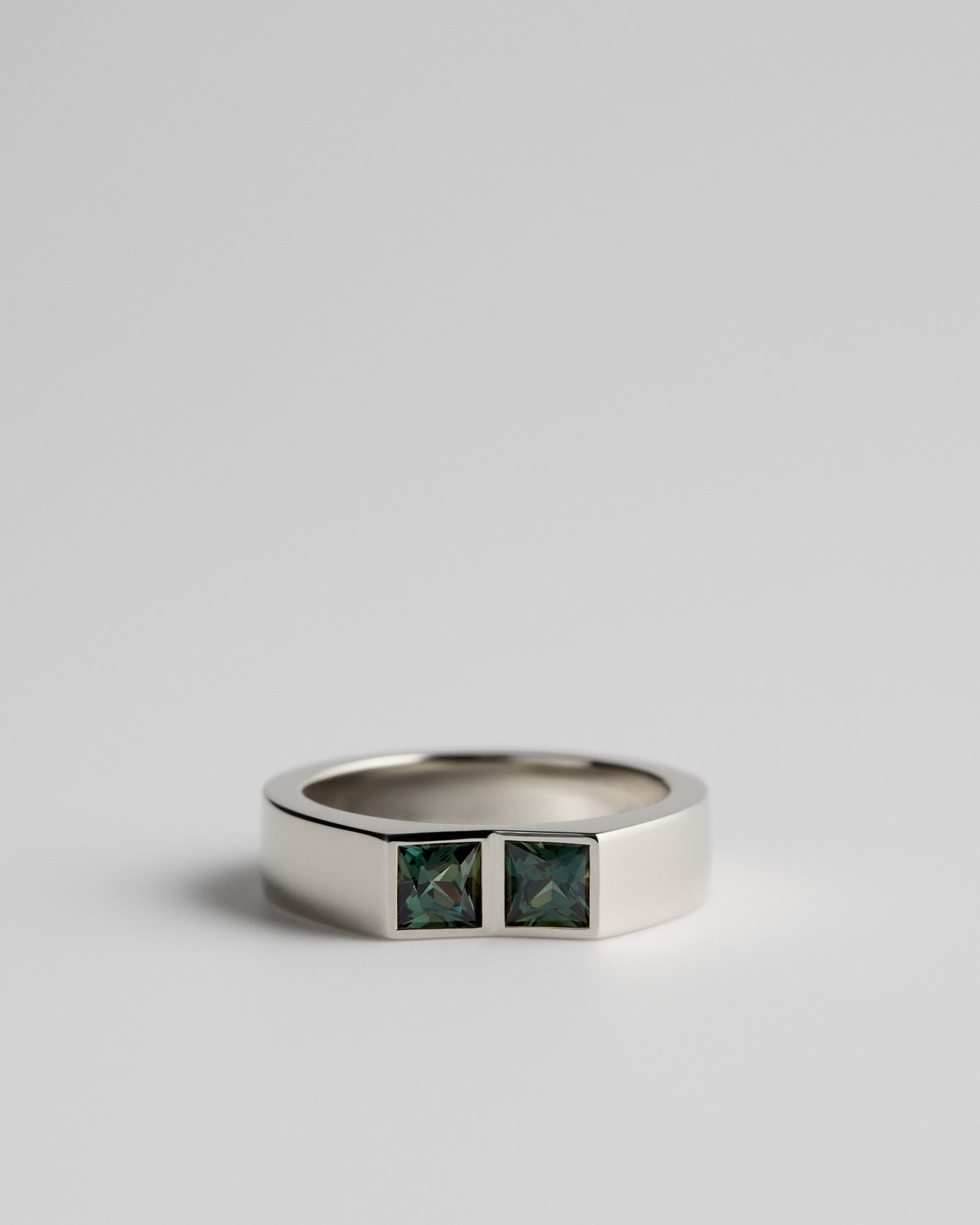 Australian Green Sapphires - Platinum