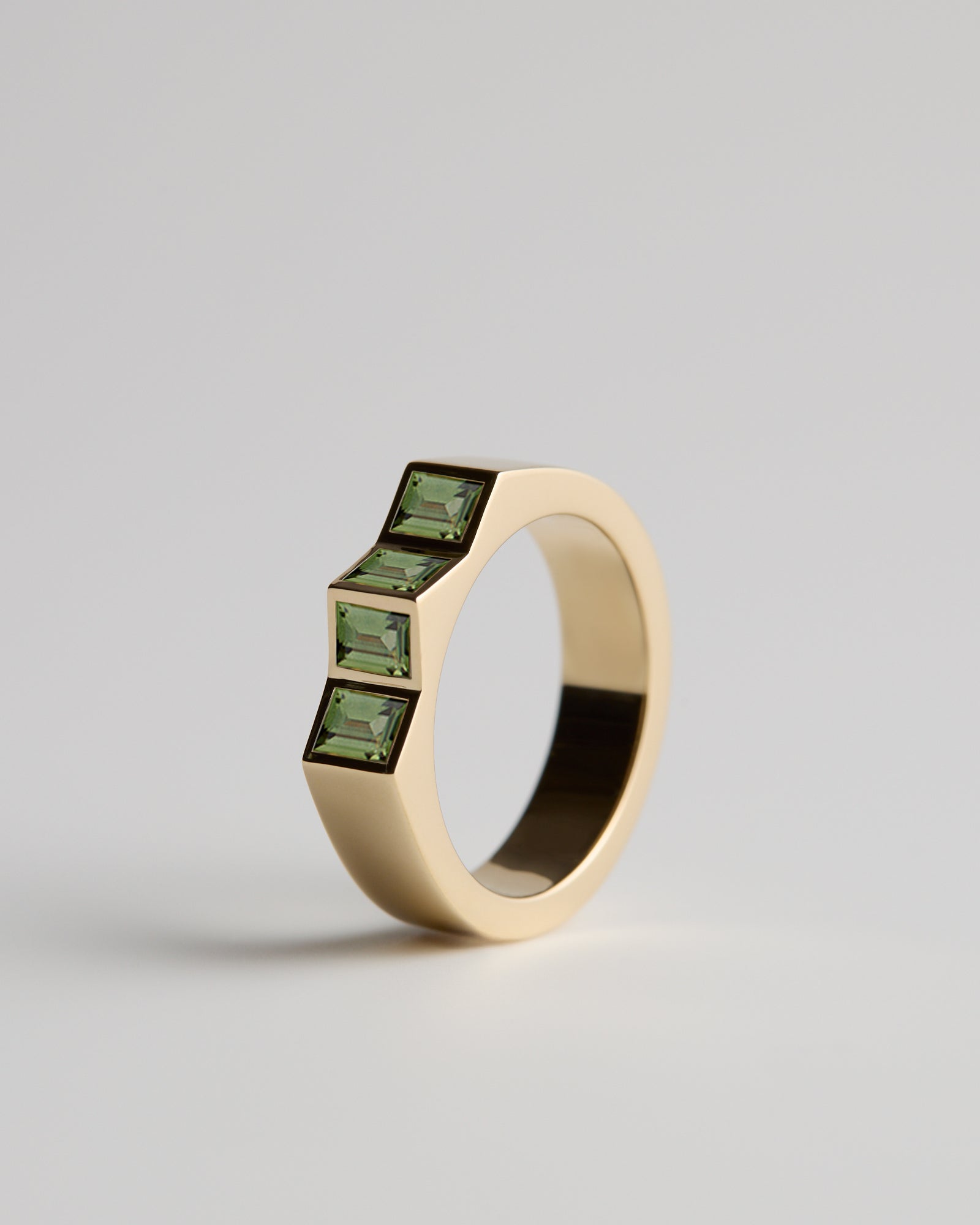 Australian Moss Green Sapphires - 18ct Yellow Gold