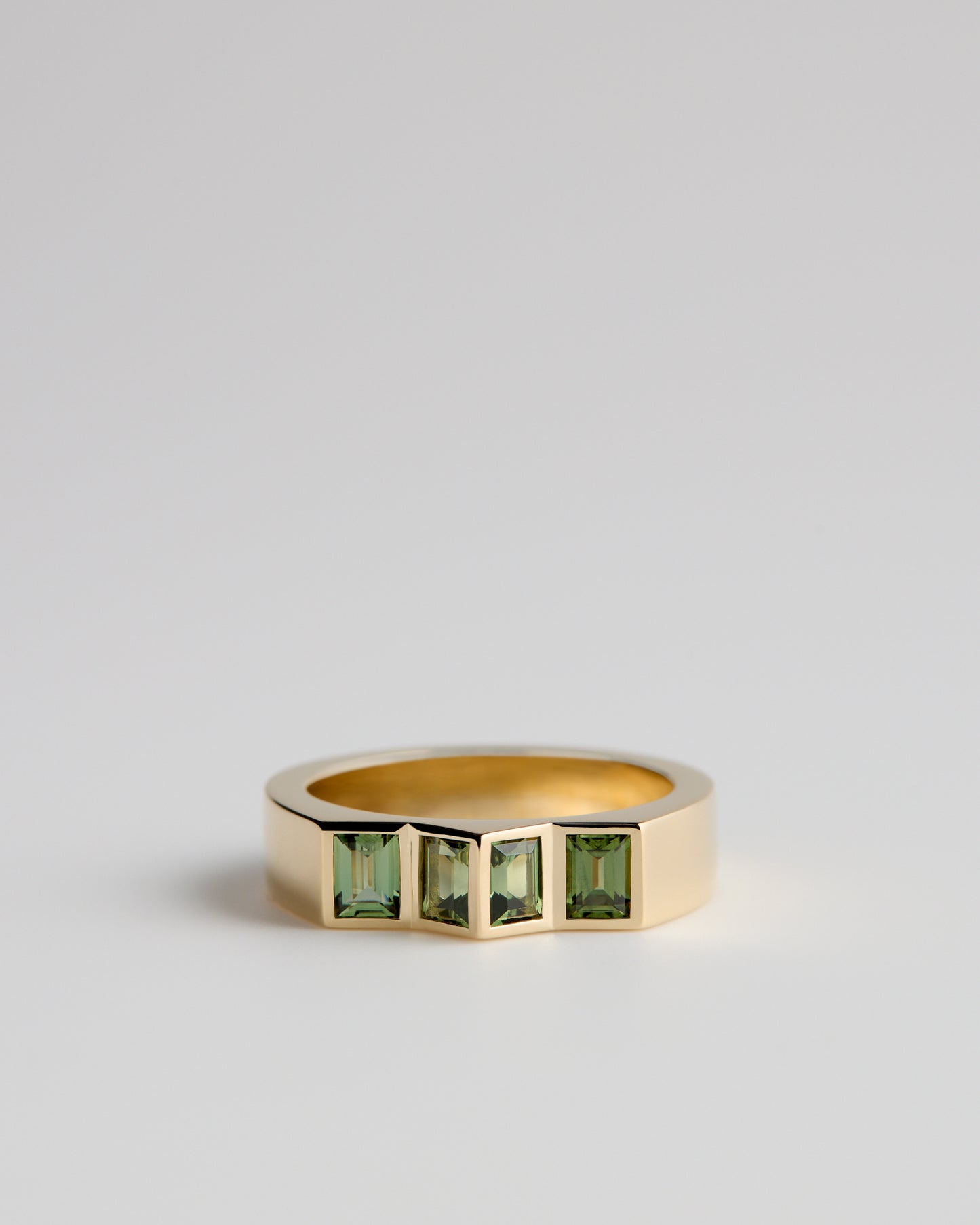 Australian Moss Green Sapphires - 18ct Yellow Gold