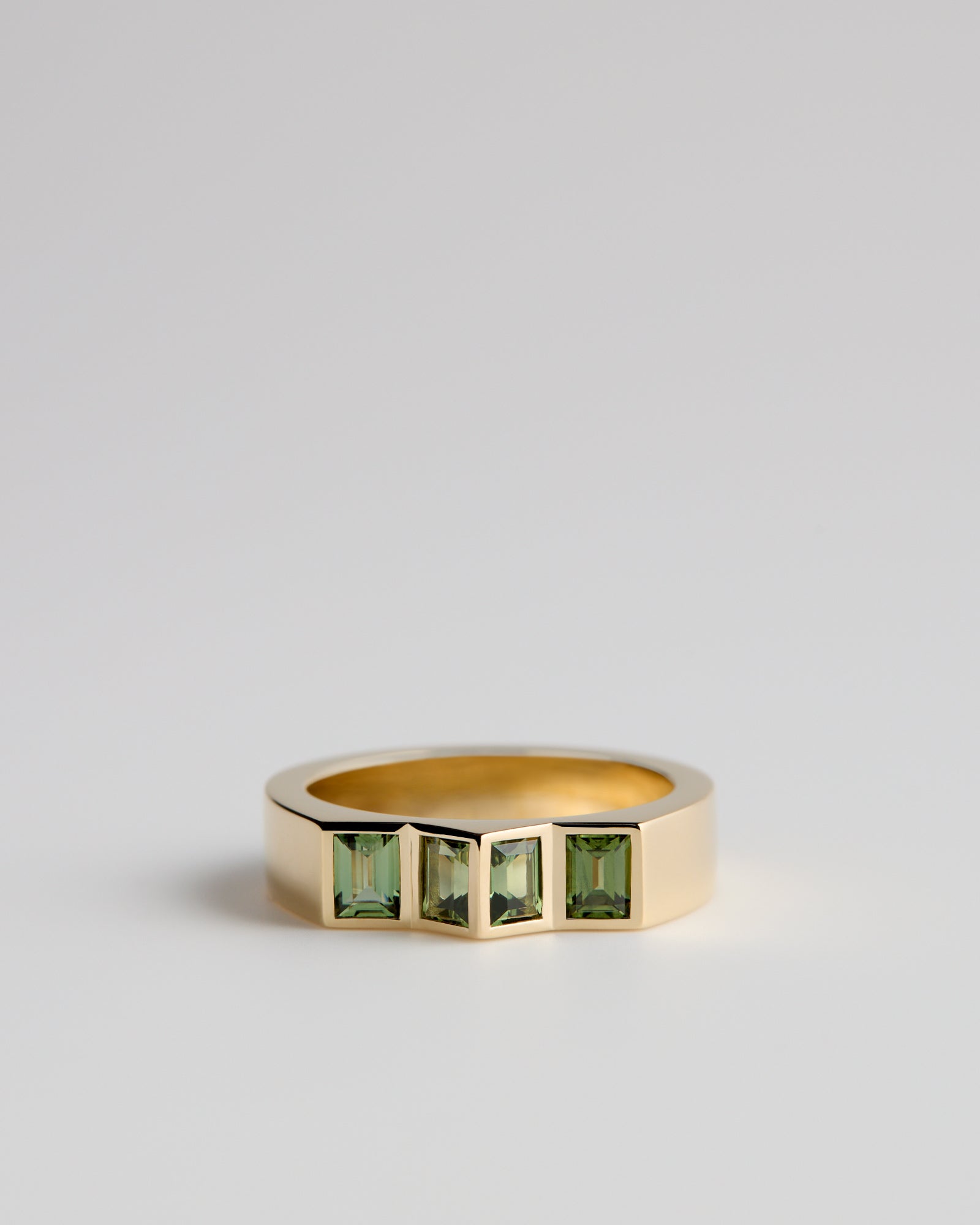 Australian Moss Green Sapphires - 18ct Yellow Gold