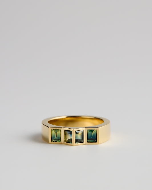 Australian Parti Sapphires - 18ct Yellow Gold