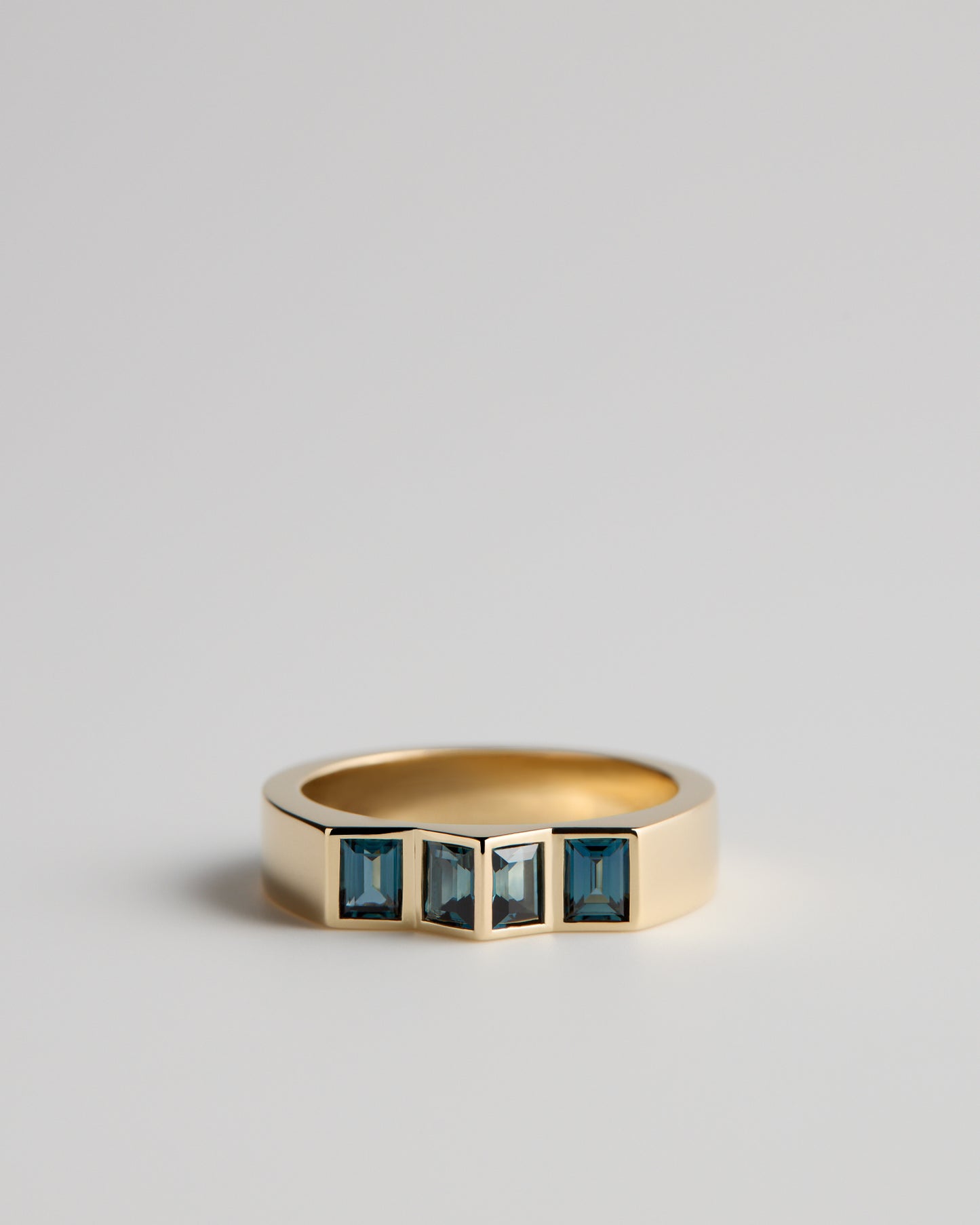 Australian Steel Blue Sapphires - 18ct Yellow Gold