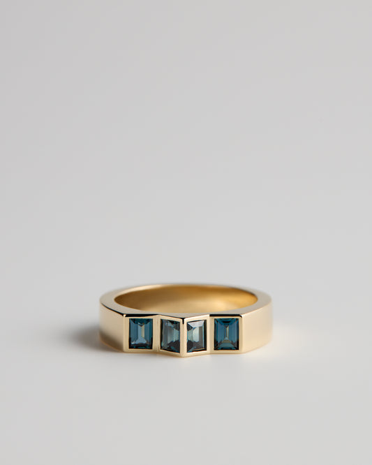 Australian Steel Blue Sapphires - 18ct Yellow Gold