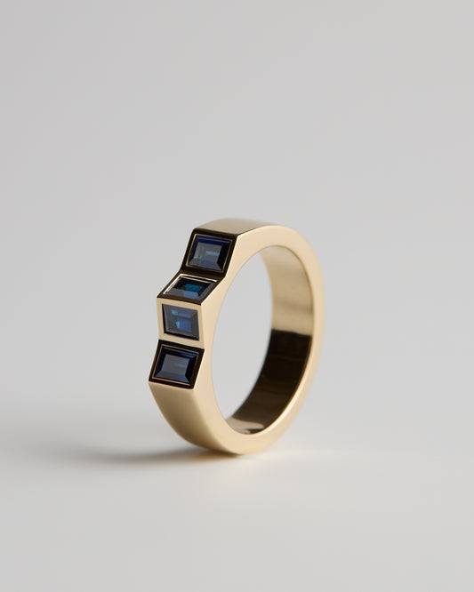 Australian Deep Blue Sapphires - 18ct Yellow Gold