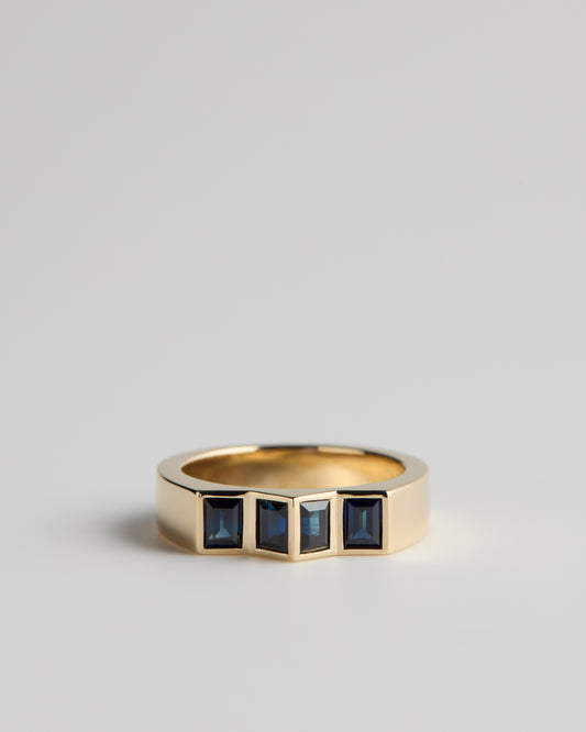 Australian Deep Blue Sapphires - 18ct Yellow Gold