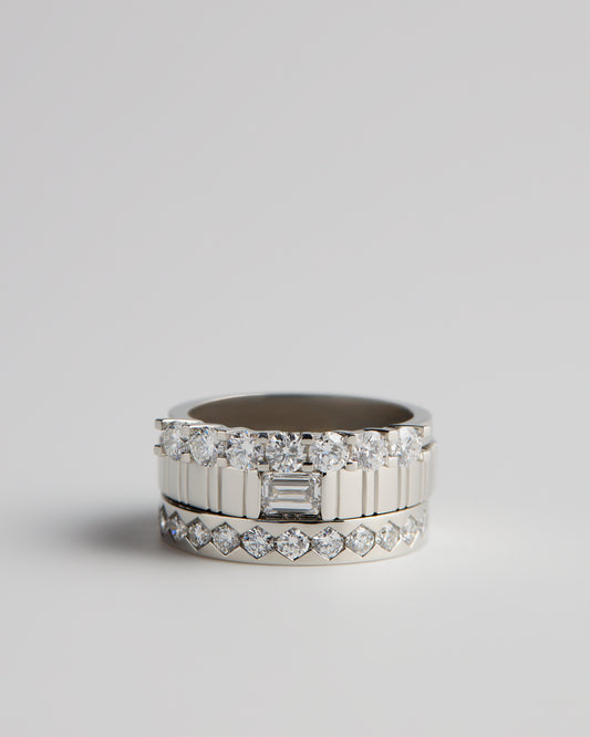 Trap Ring - White Diamonds