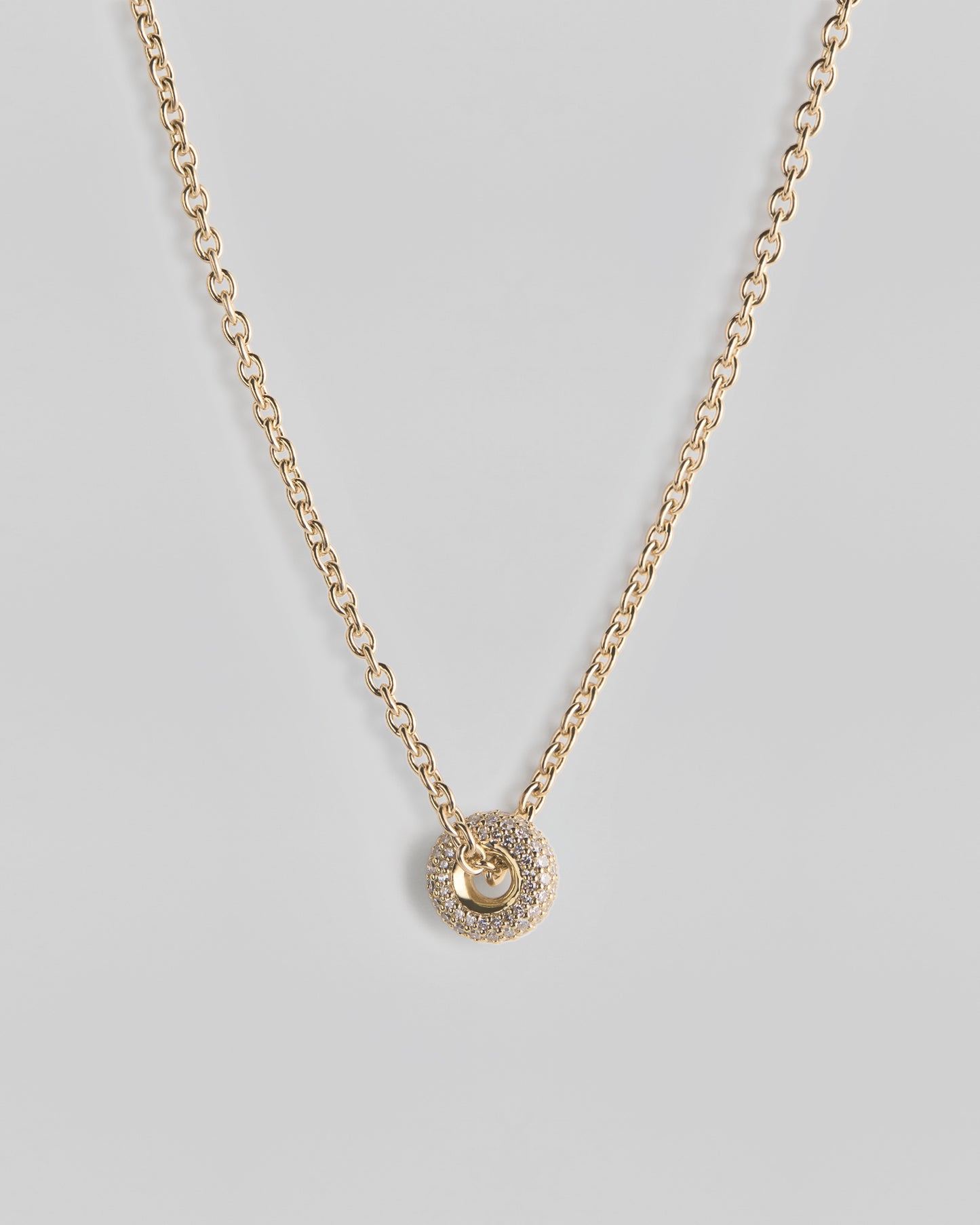 Single Signal Necklace - White Diamonds