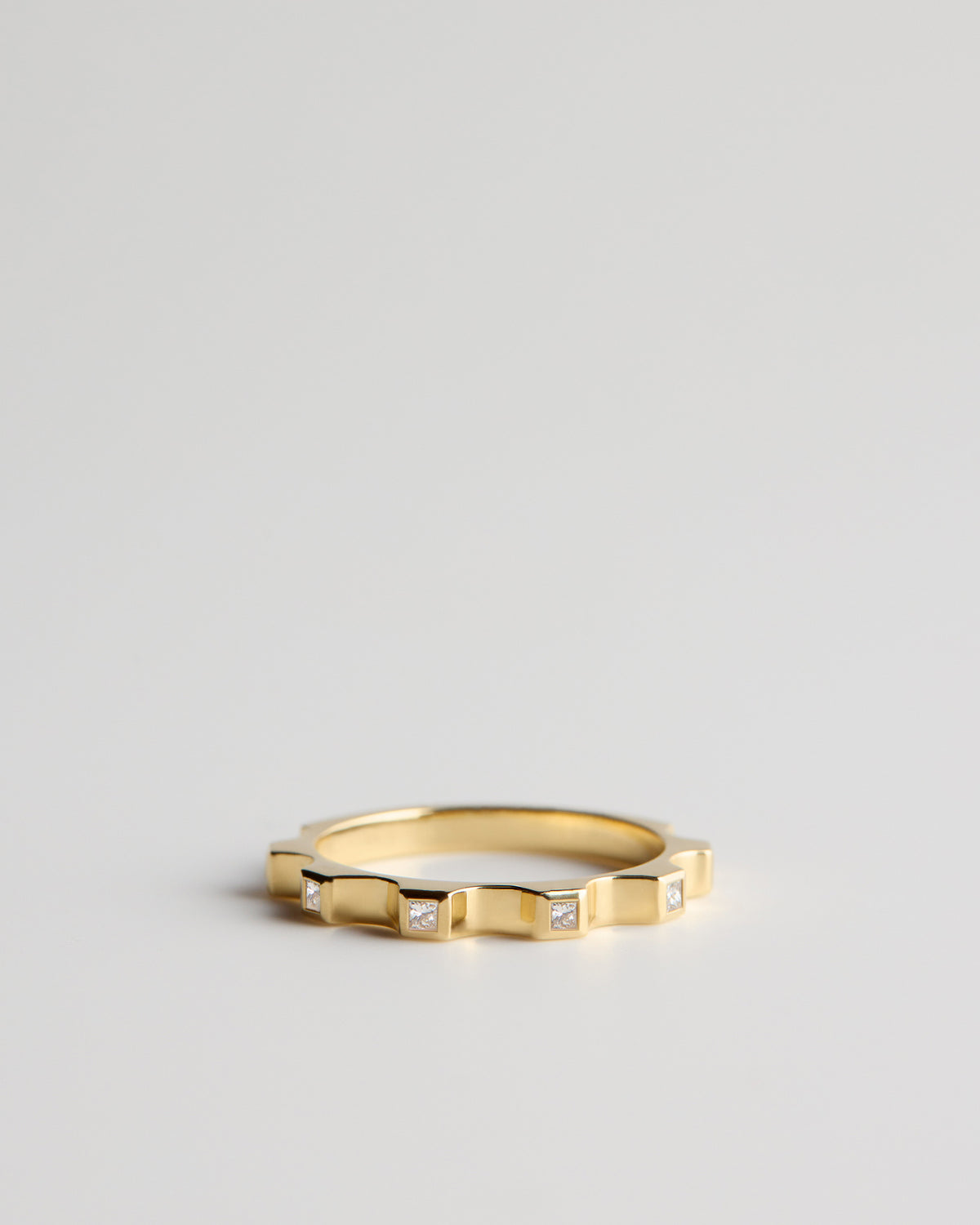 Fine Window Ring - White Diamonds