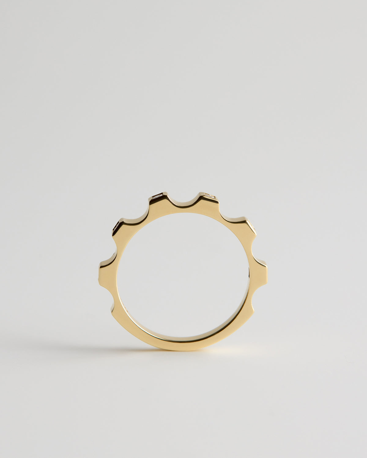 Fine Window Ring - White Diamonds
