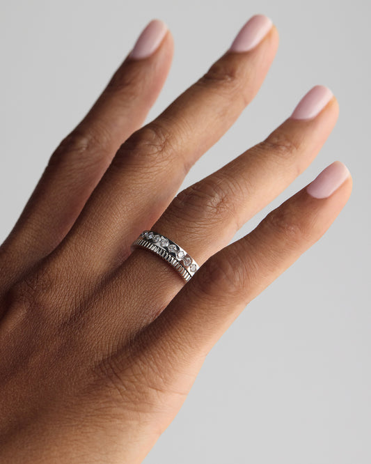 Trap Ring - White Diamonds