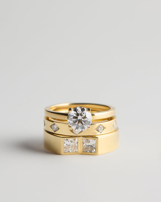 Solitaire - 4 Claw Round - White Diamond