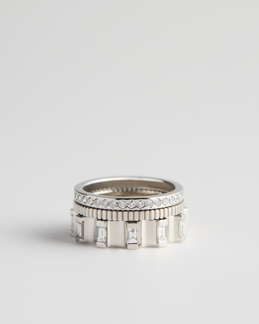 Fine Trap Ring - White Diamonds