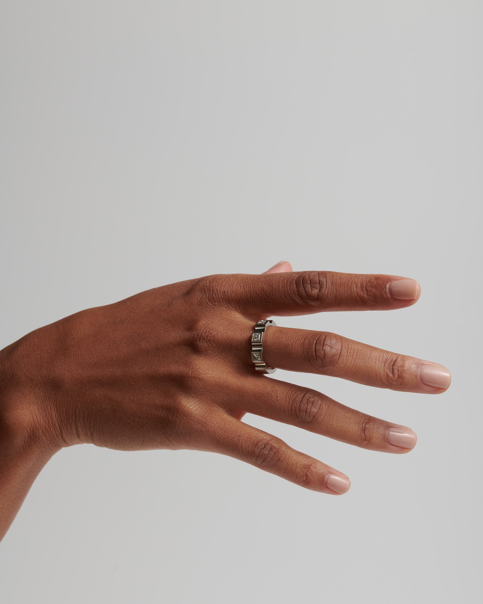 Large Window Ring - Platinum | White Diamonds – Hamish Munro